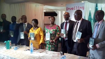 Bisi Olaleye (4th r), the author, flanked by other guests at the public presentation of her book “Our Nigerian Story” at Eko Hotel, Lagos on Thursday.